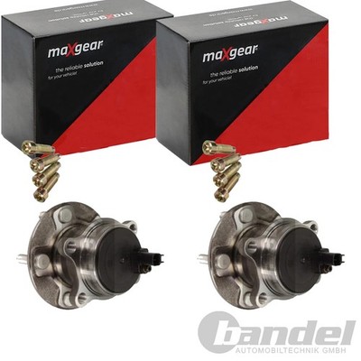 2X MAXGEAR RADLAGER-SATZ HINTEN PASSEND FÜR FORD FOCUS LINKS+RECHTS