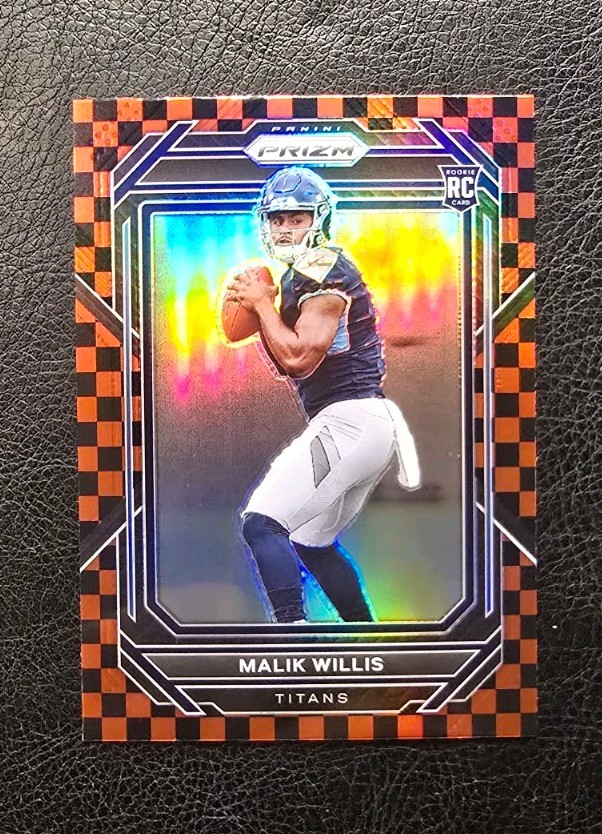 2022 Panini Prizm Rookies Malik Willis #303 Black and Red Checker Prizm SSP (RC)