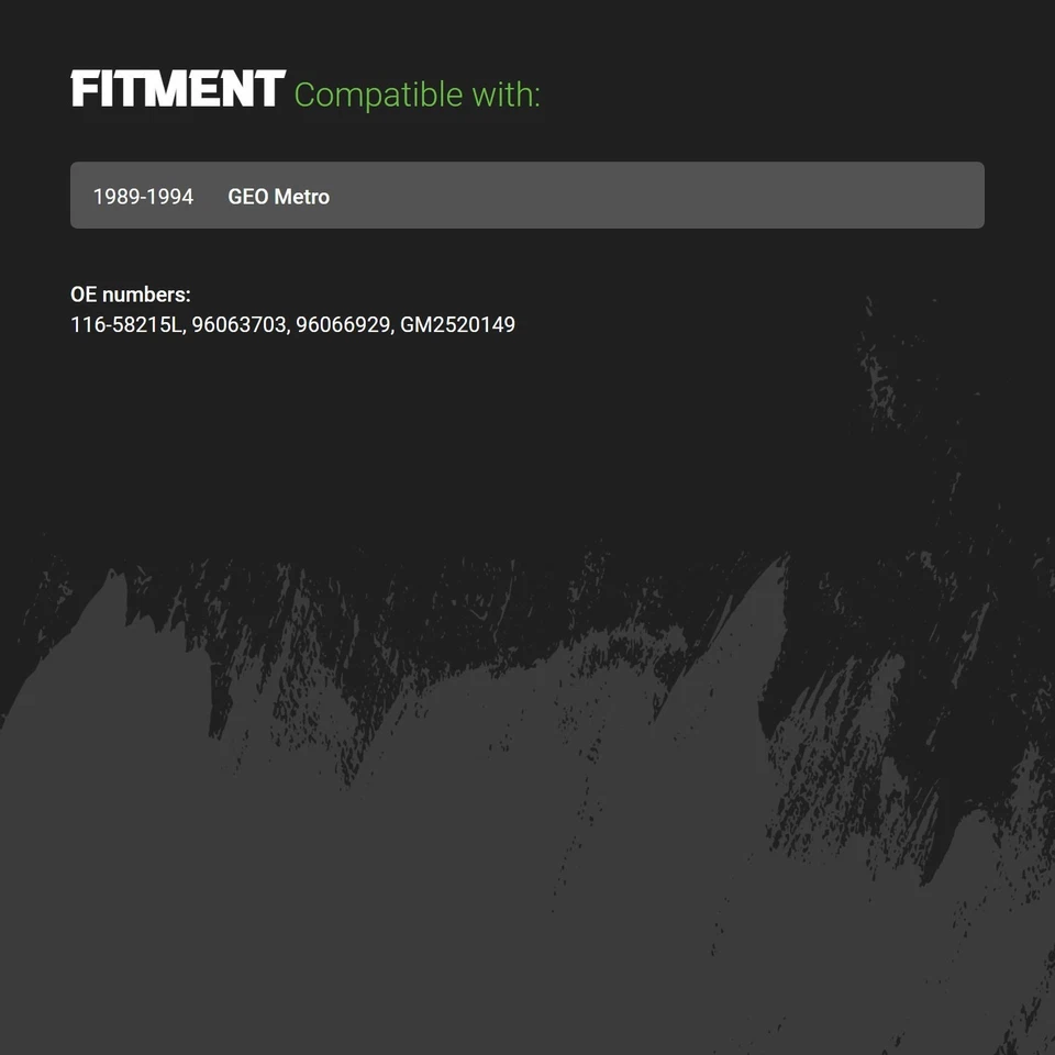 Turn Signal/Corner Light For Geo Metro 1989-1994 Driver Side Front 116-58215L Foto 2 de 2