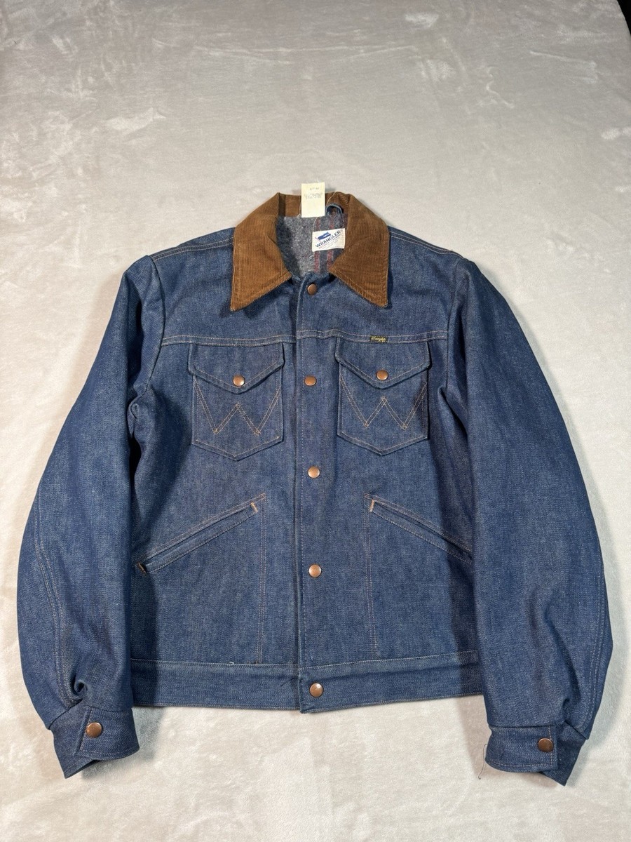 80s wrangler CPO jaket ラングラー Vintage 70s 80s Wrangler Denim Jacket Size 42 Blanket Lined No