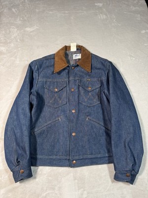 Vintage 70s 80s Wrangler Denim Jacket Size 42 Blanket Lined No