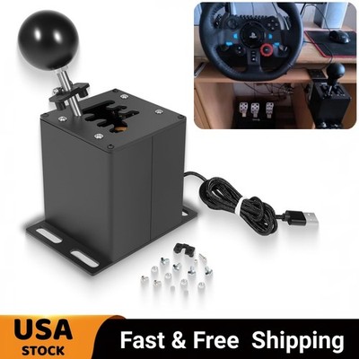 PC USB Sim Racing 6+R H Gear Shifter For Logitech G29 G27 G25 G920 T300RS/GT ETS