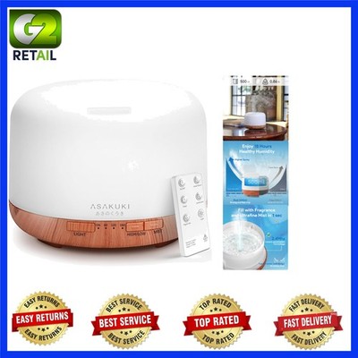 Aromatherapy Humidifier 500ml - Ultrasonic Diffuser with Timer & Auto Shutoff