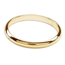 Precious Pieces Childrens 14K Gold-Plated Classic Baby Bangle Bracelet for