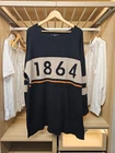 Womens Next 1864 Oversized Knit Jumper Black Beige Orange Size Large UK