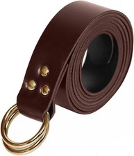 Medieval Halloween Leather Belt Viking Renaissance Double O Ring Belts Reenactme