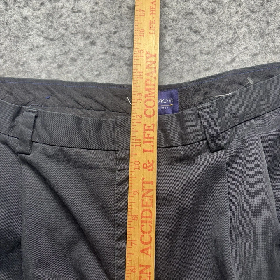Arrow Pleated Casual Dress Slacks Mens 38x32 Navy Blue Pants - Image 4 of 4