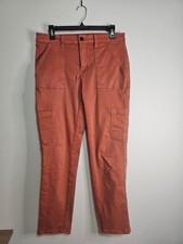 Banana Republic Cargo Chino Pants Mid Rise Stretch Womens SZ 8 Rust Color