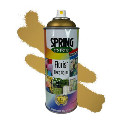 Spring Pro Florist Floral Spray Paint for Fresh, Dried & Silk Flowers 400ML GOLD