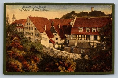 Postcard Germany Alt Bielefeld Fog Gate Old City Wall Reproduction c. 1960s P171