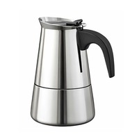 Cheffinger, Edelstahl Espressokocher 6 Tassen Induktion Moka, Silber