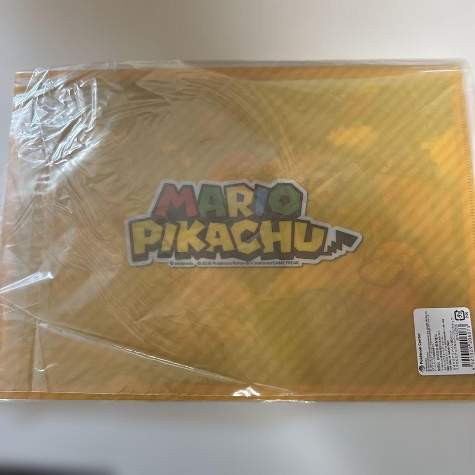 Mario Pikachu A4 Clear File Folder Pokemon Center Limited Japan ...