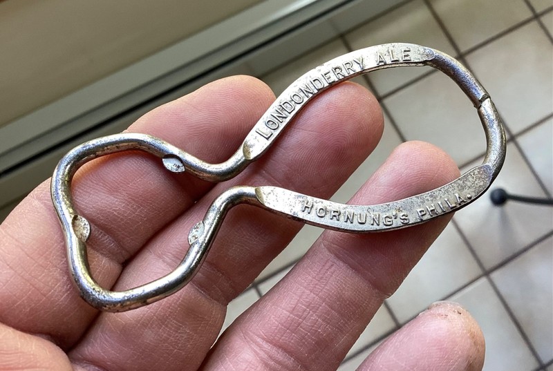 Old Horning White Bock Beer Bottle Opener Philadelphia PA 1940s Advertising.