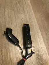 Nintendo Wii [RVL-036] Motion Plus Black Remote Controller with Black Nunchuck