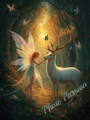 Poster Fee Foret Enchantee Fantasy Art Poster A4 (2784)