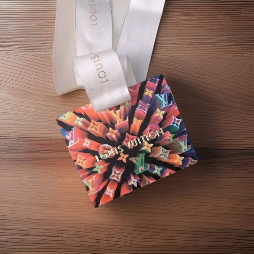 Louis Vuitton Colorful Gift Tag w/ White Ribbon for Box Bag