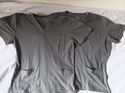 WEE Scrubs Unisex Krankenhauskleidung, Oberteil Grau Herren Gr. L   2x 9,00  