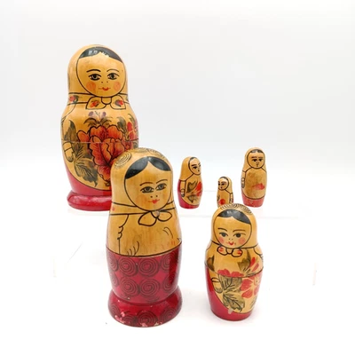 Lot dépareillé de Poupées Russe MATRIOCHKAS 1970 + MADE In URSS - USSR - Photo 1/3