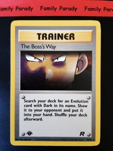 The Boss's Way 73/82 1st Edition Pokemon Card Wizards Team Rocket English 142 - Picture 1 of 2