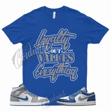 LYLTY T Shirt to Match 1 Low True Blue Cement Shadow Grey 3 High Dunk Mid High 5