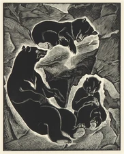 Barbara Latham : Bear Family : 1937 : Archival Quality Art Print