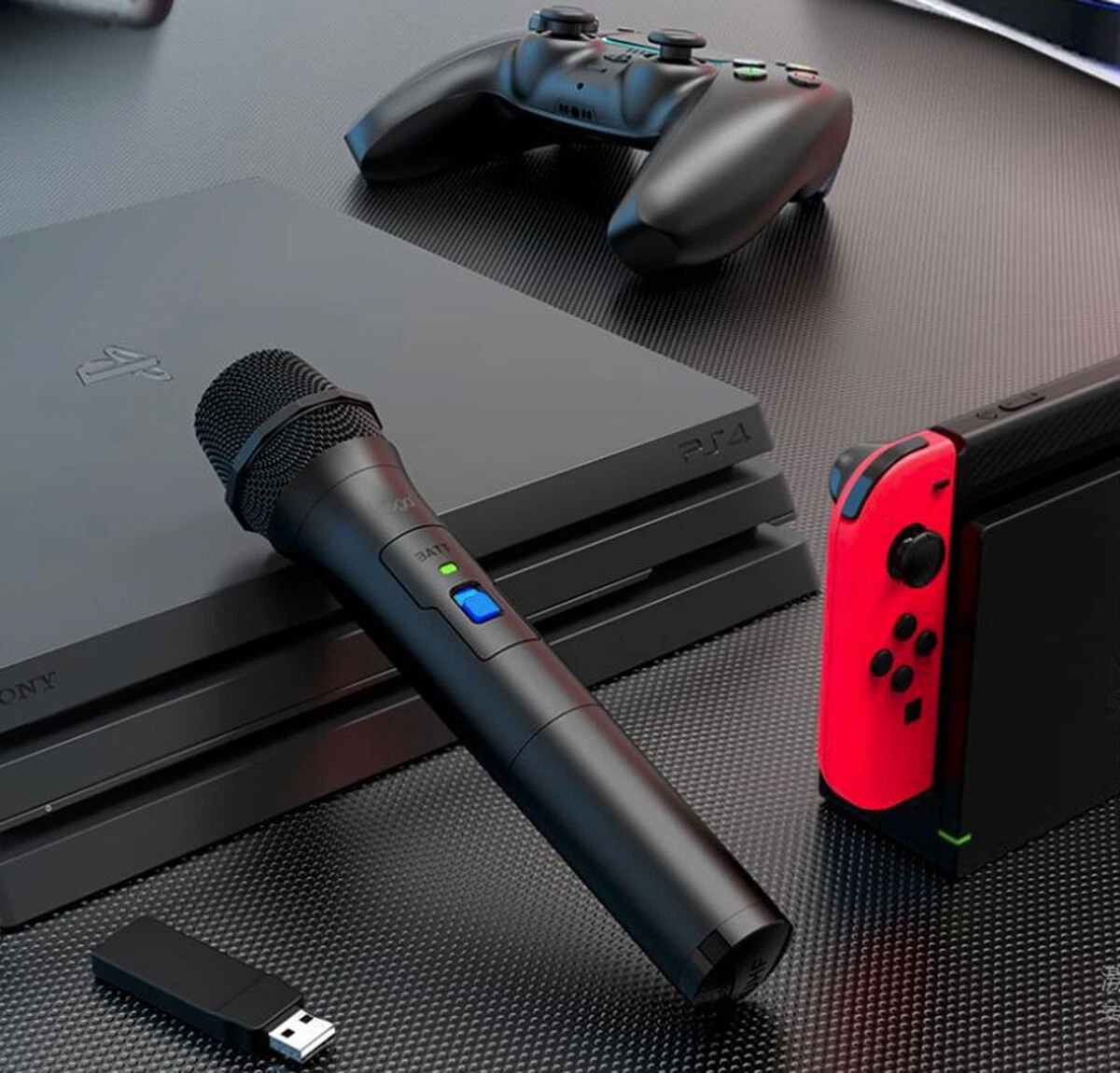Wireless Microphone Karaoke MIC For Switch PS5 PS4 Xbox One Wii U PC Game Props