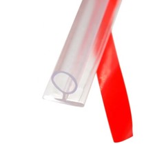 Clear Vinyl Bulb-Type Seal with Pre-applied Tape for Frameless Shower Doors 73"