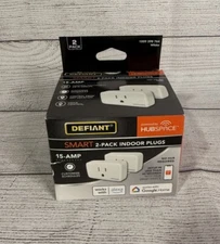 Defiant 15 Amp 120-Volt Indoor Smart Plug & Timer Wi-Fi Bluetooth 2 Pack