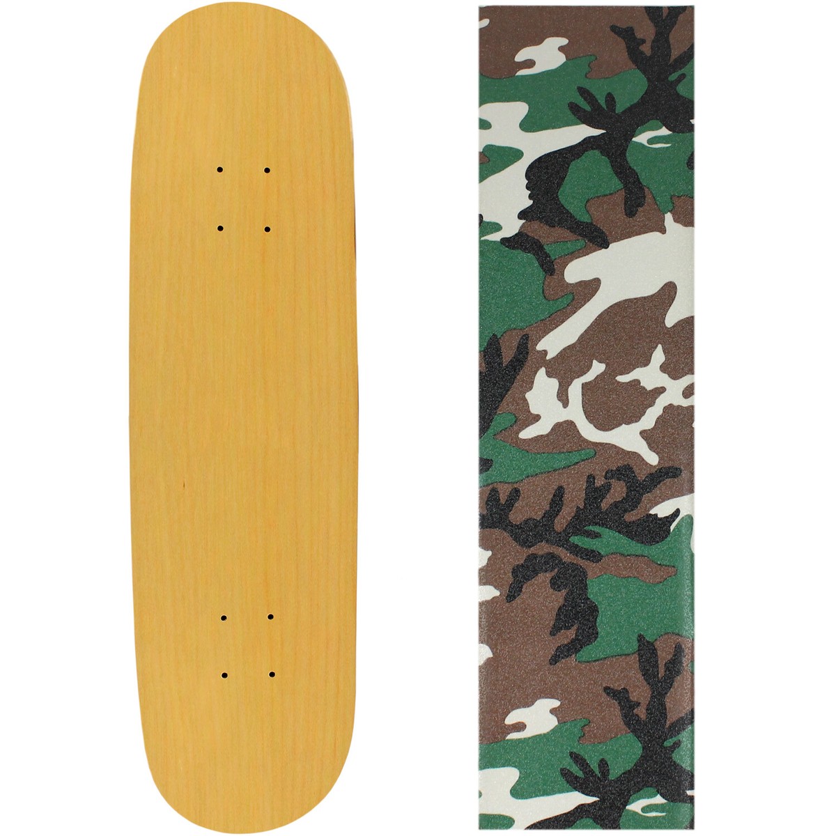 Skateboard Complet KPC – 7 Plis érable, Trucks Alu, 7.75, Noir Et Blanc