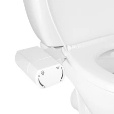 JEP202R Dual Nozzle Bidet Toilet Seat Attachment with warm water - Square New