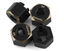 Brass Hex Adapter (Black) (4) (6mm) Samix FOR TRX4M  SAMTR4M40636