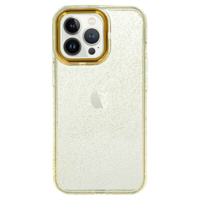 FÜR APPLE IPHONE 13 PRO - Etui Hülle Back Case Tasche GOLD CRYSTAL GOLD GLITTER