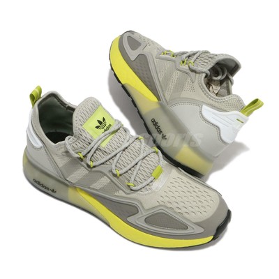 adidas Originals ZX 2K Boost Metal Grey Yellow Men Casual Lifestyle Shoes  FY2002 | eBay