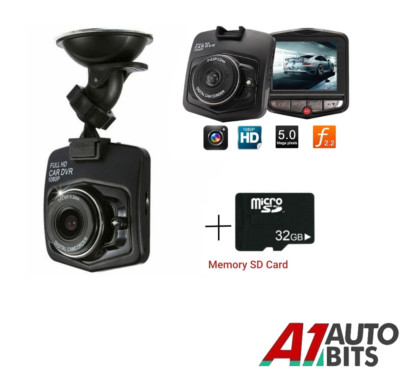 Mini FHD Dash Cam Video Recorder DVR Camera Motion Detection Sensor +32 GB Card
