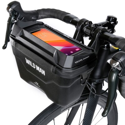 Wildman Lenkertasche mit transparentem Smartphone-Fach inkl. Adapter 4L B-ware