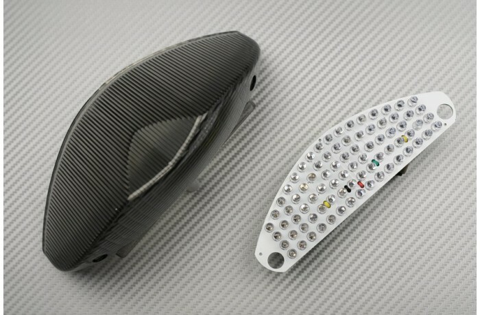 Clignotants et feu arrière LED fumé étanche pour BMW F650 GS 12V