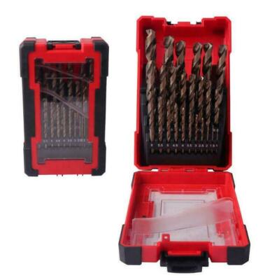 25PCS HSS-CO Bits Cobalt Drill Bit Set for Hardened Metal and Stainless Steel