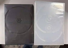 Lot of 22 Slim Double DVD Cases - 13 Clear & 9 Black - New