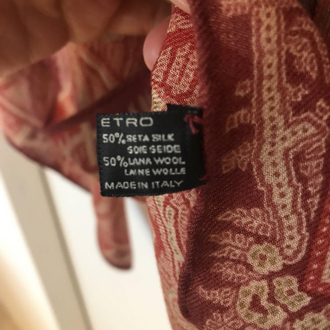 made in ITALY ETRO big scurff 128×128cm ETRO large scarf shawl 128cm 50″ square wool silk Paisley