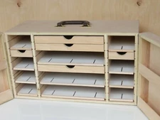 Pit Box stores 17 cars up to 8" in depth