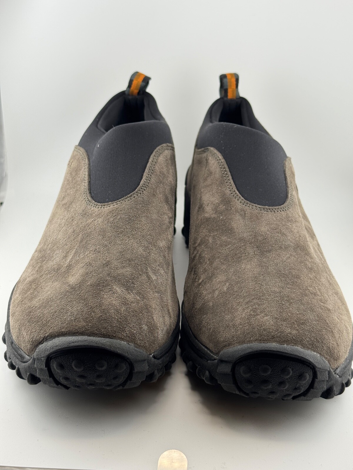 Merrell zoccoli uomo scamosciati slip on scarpe casual Gunsmoke taglia 13 nuovi senza etichette