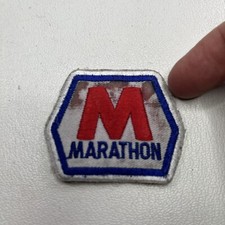 Vintage TERRIBLE CONDITION AsIs-Distressed MARATHON OIL & GAS STATION Patch T106