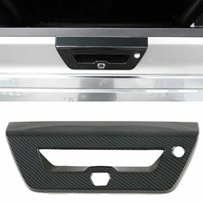 Carbon Fiber Look Tailgate Door Handle Bowl Decor Cover Trim For Ford F150 15-20