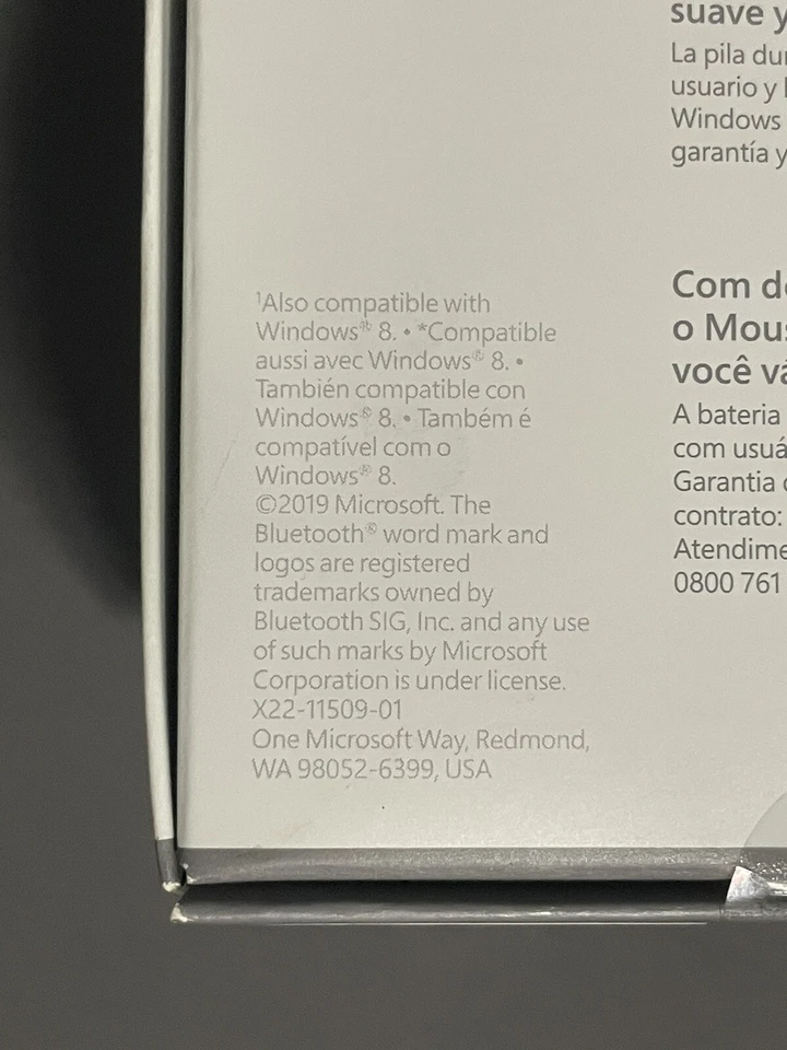 New Microsoft Wireless Bluetooth Mouse Mint Green RJN-00025 Ambidextrous RARE - Image 4 of 4