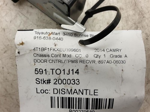 12-17 TOYOTA CAMRY DOOR RECIEVER CONTROL MODULE ECM ASSEMBLY - Picture 10 of 12