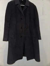 Hart Schaffner Tuscan Velour Wool Overcoat Mens Sz 46R Long Trench