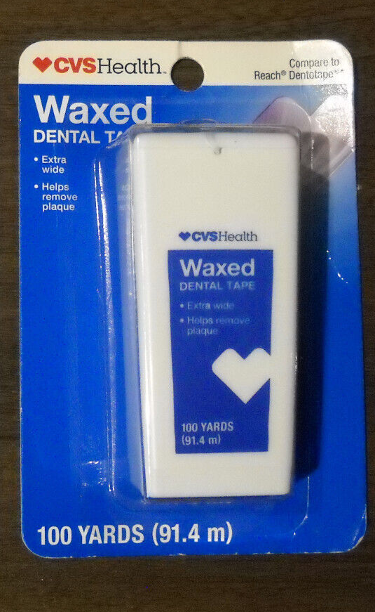 Lot of 2 CVS Health Waxed Dental Tape Floss 100 Yards Each NIP eBay