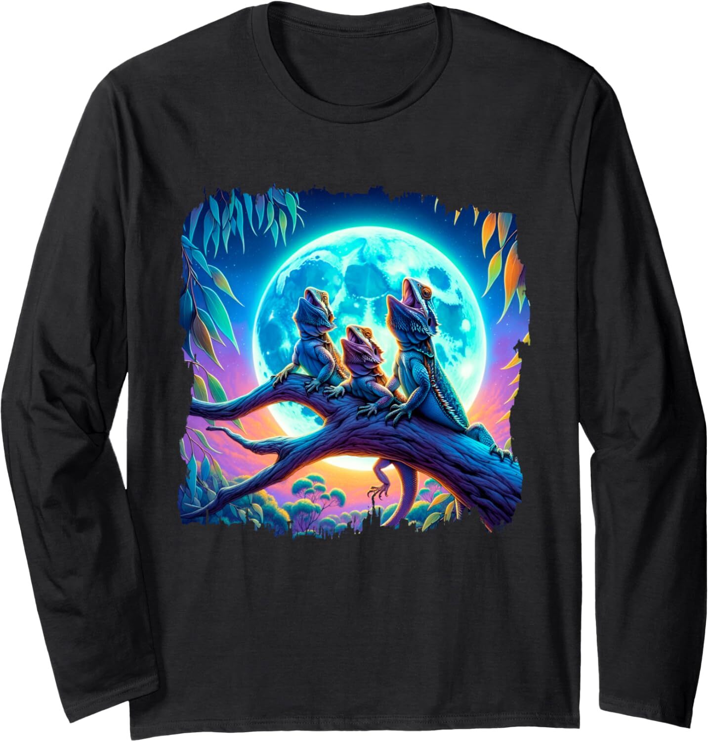 Camiseta manga larga Bearded Dragons Howl At Moon Bearded Dragons Dueño
