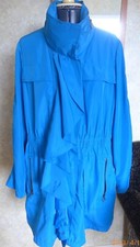 Stunning "ellos" Sweden lightweight Lined Parka Coat- Size 18- 34" In Length