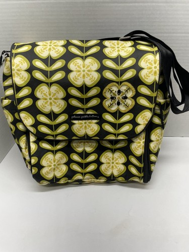 Petunia pickle Bottom Diaper Baby Bag Vinyl Navy Line Green